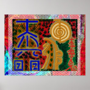 REIKI Karuna Healing Master's Symbols Poster