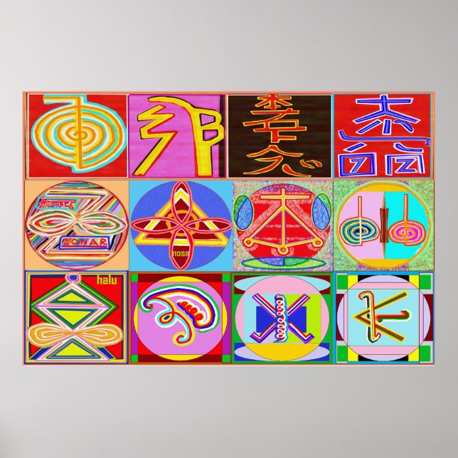 REIKI Karuna Healing Master's Symbols Poster (Front)
