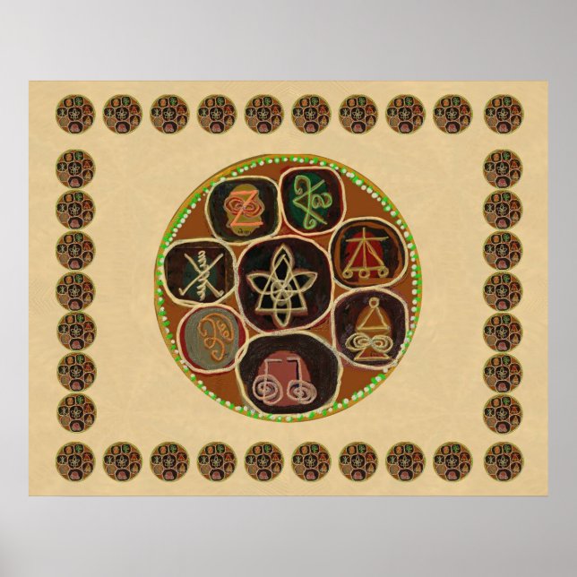 REIKI Karuna Healing Master's Symbols Poster (Front)