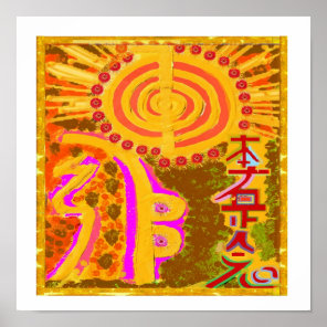 REIKI Karuna Healing Master's Symbols Poster