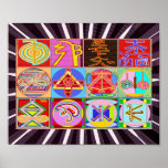 REIKI Karuna Healing Master's Symbols Poster<br><div class="desc">Paper Type: Value Poster Paper (Matte) Your walls are a reflection of you. Give them personality with your favorite quotes, art or designs on posters printed by Zazzle! Choose from up to 5 unique paper types and several sizes to create art that’s a perfect representation of you. 45 lb., 7.5...</div>