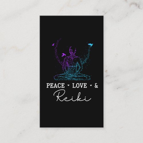 Reiki Love Chakra Spiritual Meditation Business Card