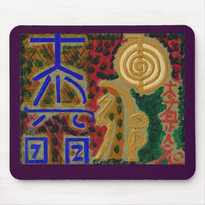 REIKI Main Healing Symbols Mouse Pad