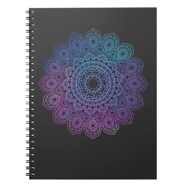 Reiki Mandala Spiritual Healing Chakra Meditation Notebook (Front)