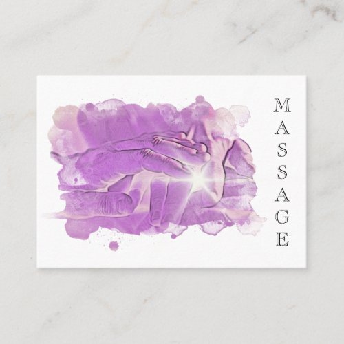 *~*. Reiki Massage Therapist QR Massage Therapy Business Card
