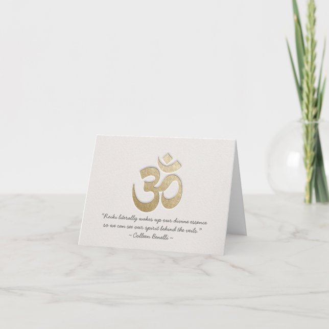 Reiki Master and Yoga Mediation Instructor Quotes Card (Front)