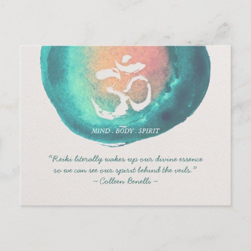 Reiki Master and Yoga Mediation Instructor Quotes Postcard