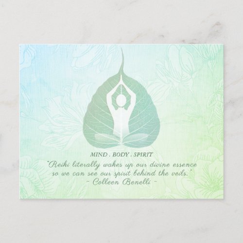 Reiki Master and Yoga Mediation Instructor Quotes Postcard