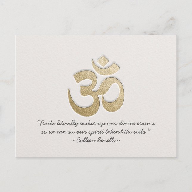 Reiki Master and Yoga Mediation Instructor Quotes Postcard (Front)