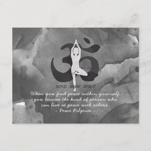 Reiki Master and Yoga Mediation Instructor Quotes Postcard