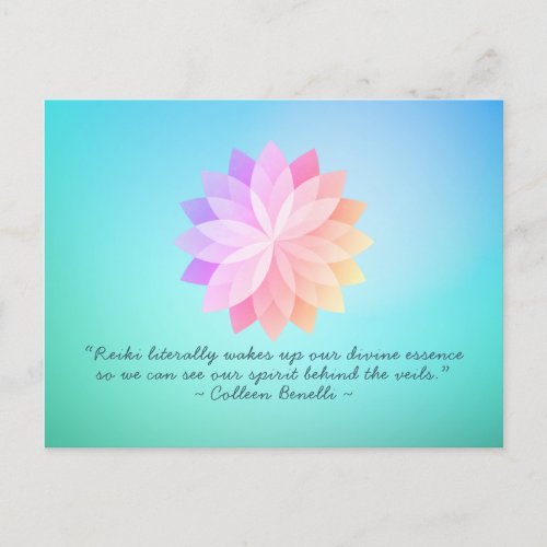 Reiki Master and Yoga Mediation Instructor Quotes Postcard