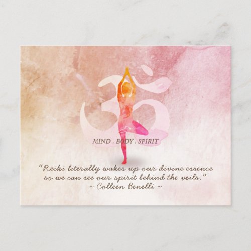 Reiki Master and Yoga Mediation Instructor Quotes Postcard