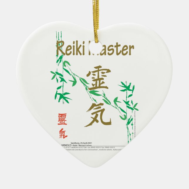 Reiki Master Ceramic Ornament (Front)