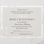 Reiki Master Certificate of Completion Award<br><div class="desc">Elegant certification award for energy healers. For additional matching marketing materials please contact me at maurareed.designs@gmail.com. For more premade logos visit logoevolution.co. Original design by Maura Reed.</div>