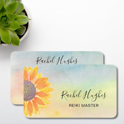 Reiki Master Colorful Business Card