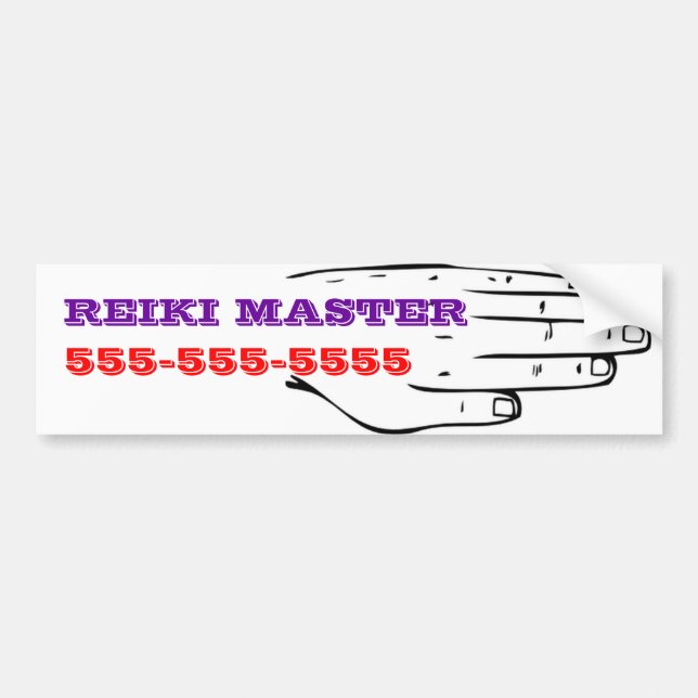 Reiki Master Customizable Bumper Sticker (Front)