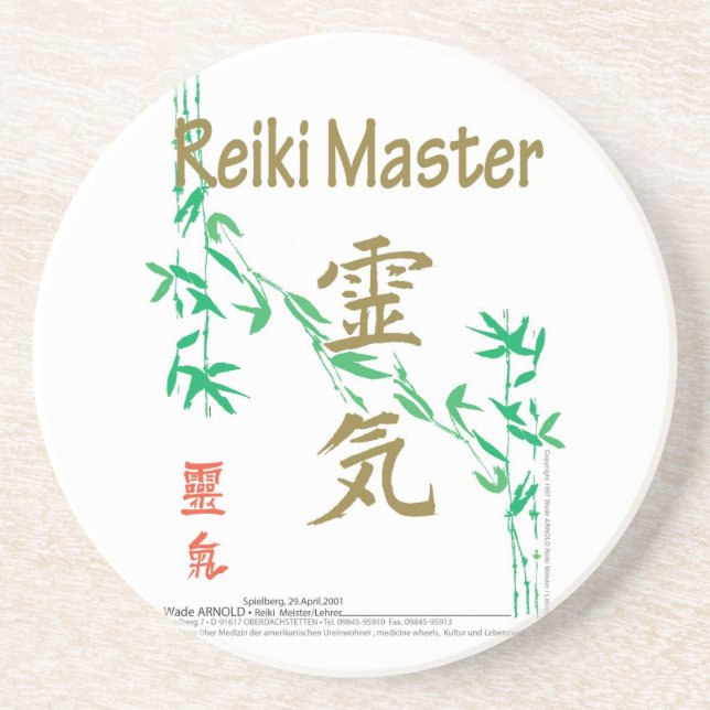 Reiki Master Drink Coaster (Front)