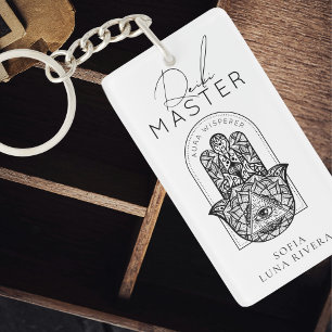 Reiki Master Hamsa Hand Evil Eye Yoga Therapist Keychain