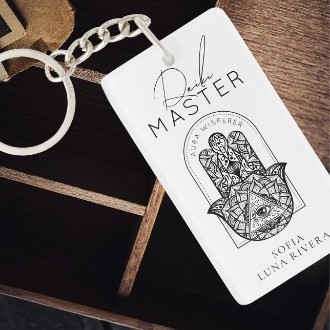 Reiki Master Hamsa Hand Evil Eye Yoga Therapist Keychain (Reiki Master Hamsa Hand Evil Eye Yoga Therapist Keychain)