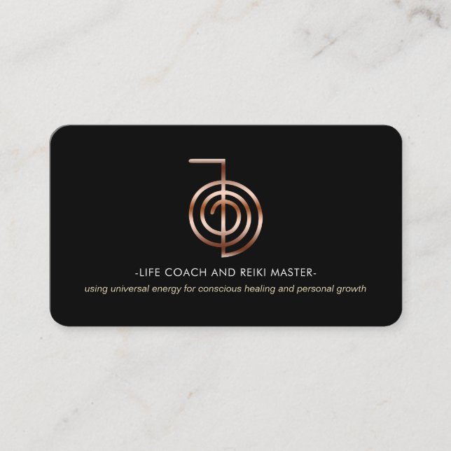 Reiki Master Life Coach Business Card (Front)