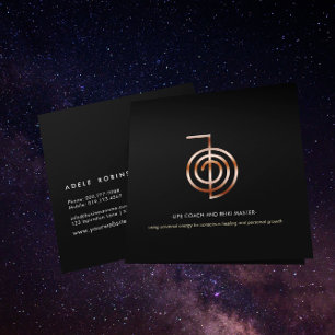 Reiki Master Life Coach Square Business Card