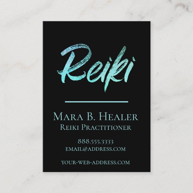 *~*  Reiki Master or Practitioner Energy Healer Business Card (Front)