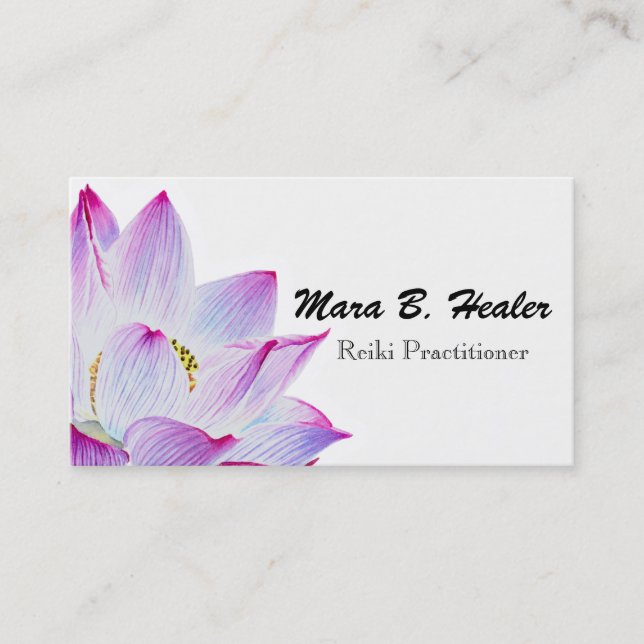 Reiki Master or Practitioner Light Filled Business Card (Front)