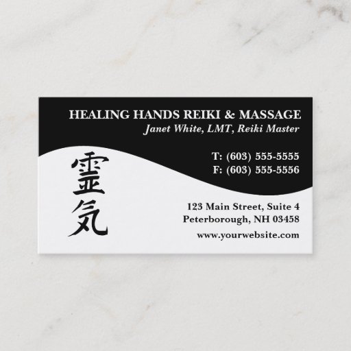 Customizable Reiki Master Practitioner Business Cards