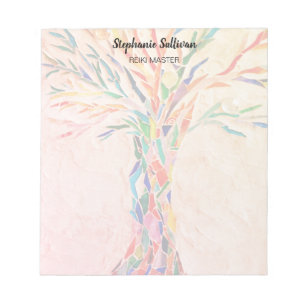 Reiki Master Rainbow Tree Personalized Notepad
