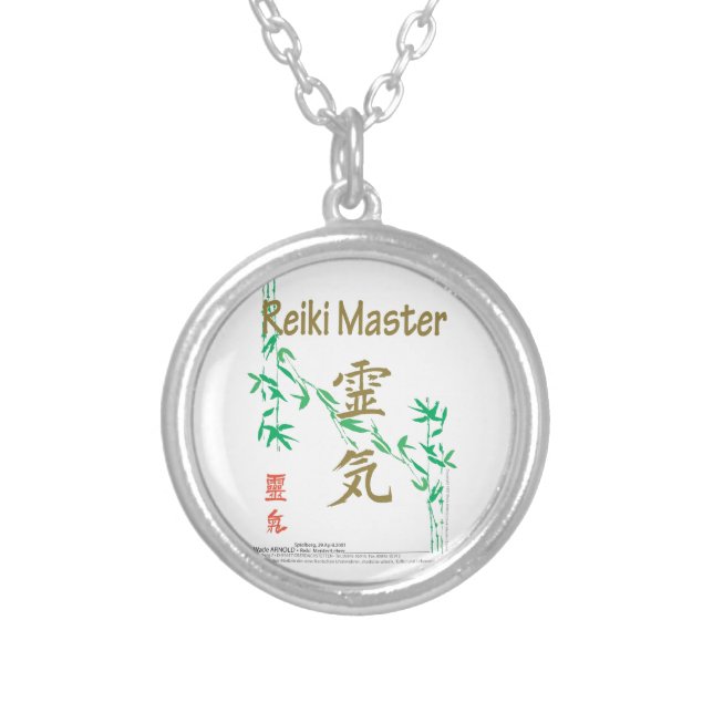 Reiki Master Silver Plated Necklace (Front)