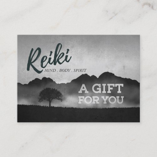 Reiki Master Yoga Instructor Gift Certificate Card