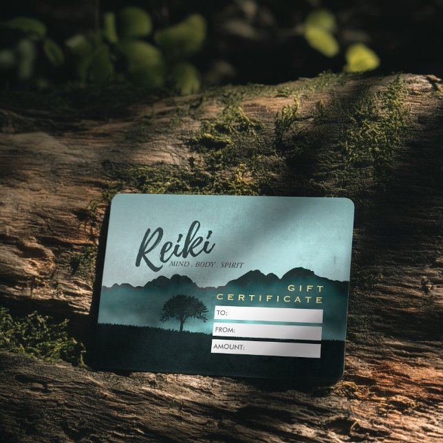 Reiki Master Yoga Instructor Gift Certificate Card (Creator Uploaded)