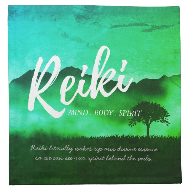 Reiki Master Yoga Mediation instructor Quotes Cloth Napkin (Front)