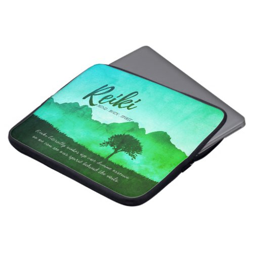 Reiki Master Yoga Mediation instructor Quotes Laptop Sleeve