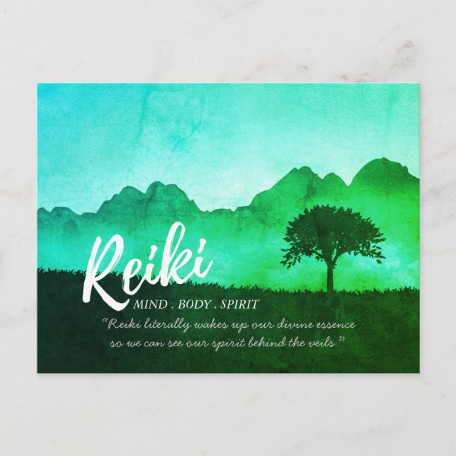 Reiki Master Yoga Mediation instructor Quotes Postcard (Front)