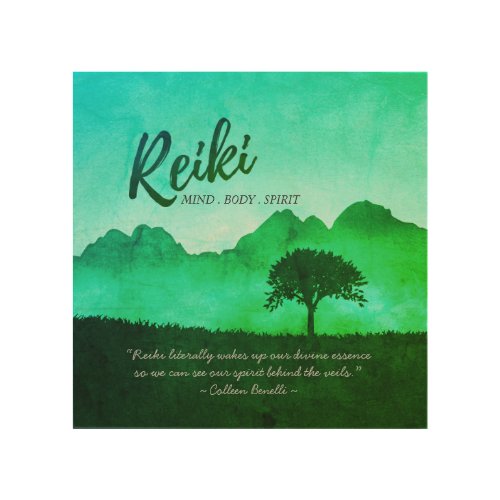 Reiki Master Yoga Mediation instructor Quotes Wood Wall Art