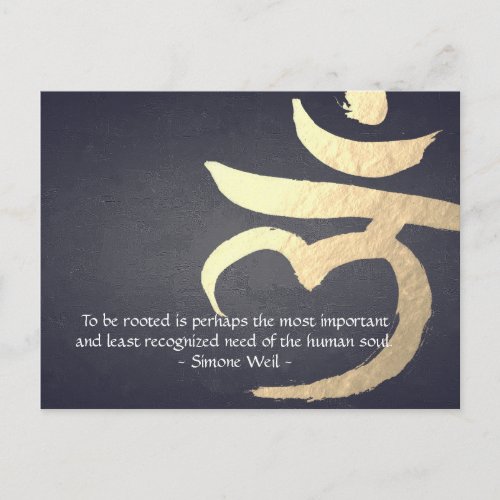 Reiki Master Yoga Mediation Quote Root Chakra Sign Postcard