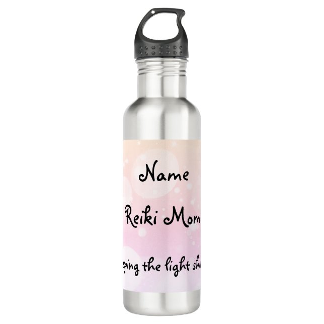 Reiki Mom Stainless Steel Water Bottle (Front)