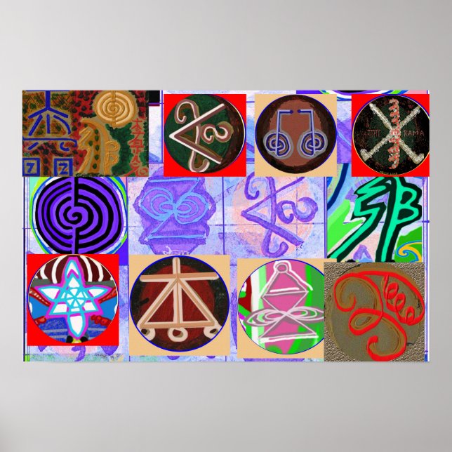 Reiki n Karuna Reiki Symbols Poster (Front)