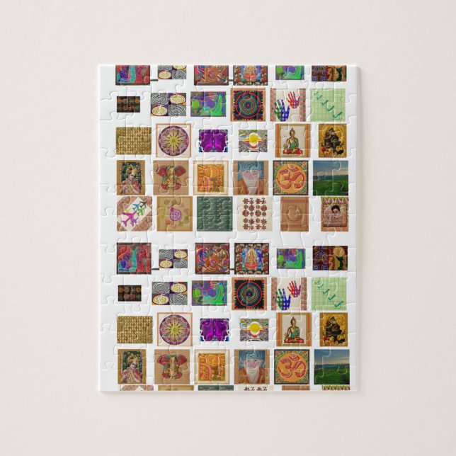 reiki,ommantra,buddha,ganesh,chokurei,chakra,krish jigsaw puzzle (Vertical)