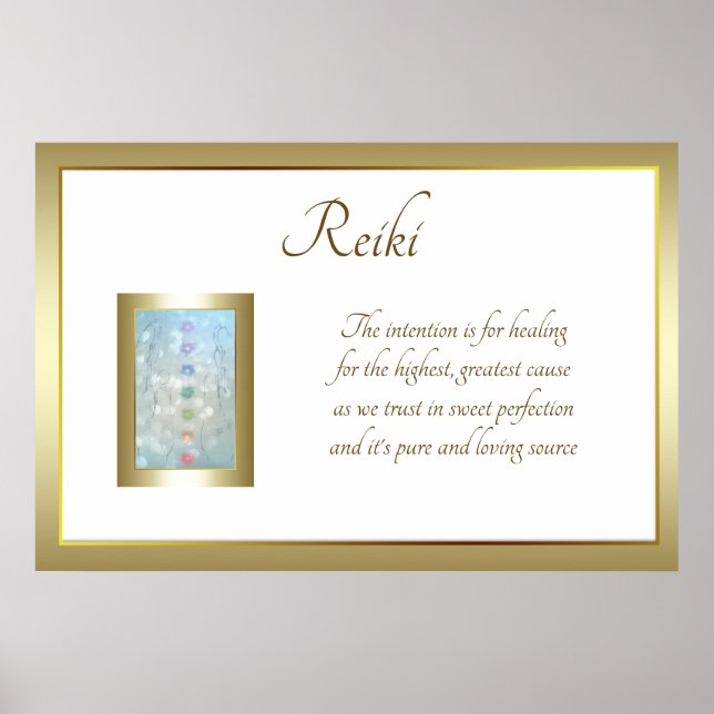 Reiki Poem Art design Poster (Front)