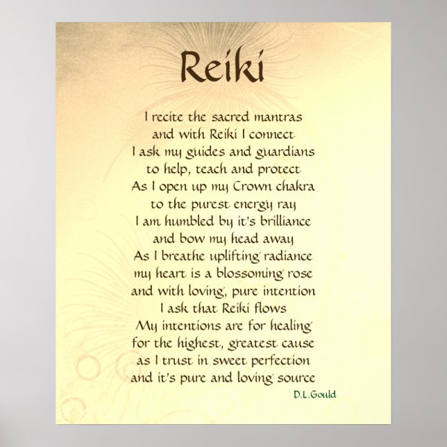 'Reiki' poem art poster (Front)