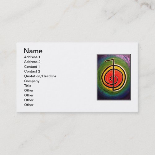 Reiki Power Ch-Ku-Rei Business Cards