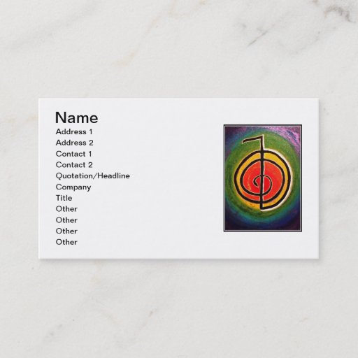 Customizable Reiki Power Ch-Ku-Rei Business Cards