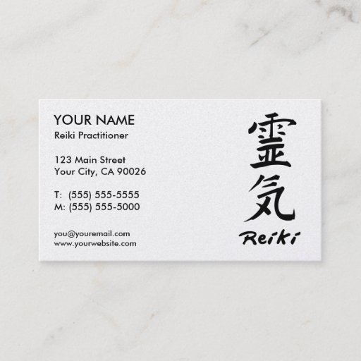 Customizable Reiki Practitioner Business Cards
