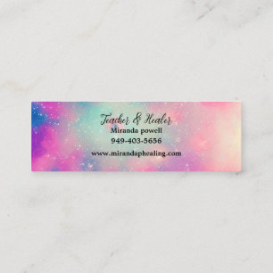 Reiki Practitioner healing aura space Mini Business Card