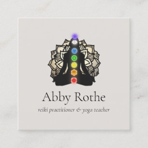 Reiki Practitioner & Meditation Teacher Square Business Card