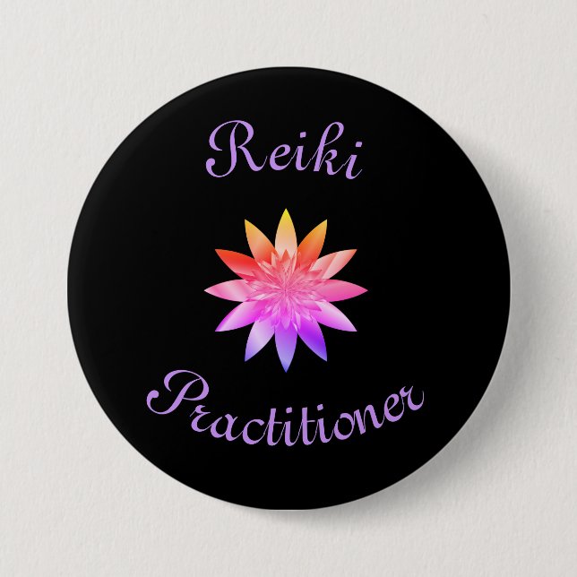 Reiki Practitioner Pinback Button (Front)