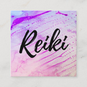 *~* Reiki Practitioner Reiki Master Healer Teacher Square Business Card