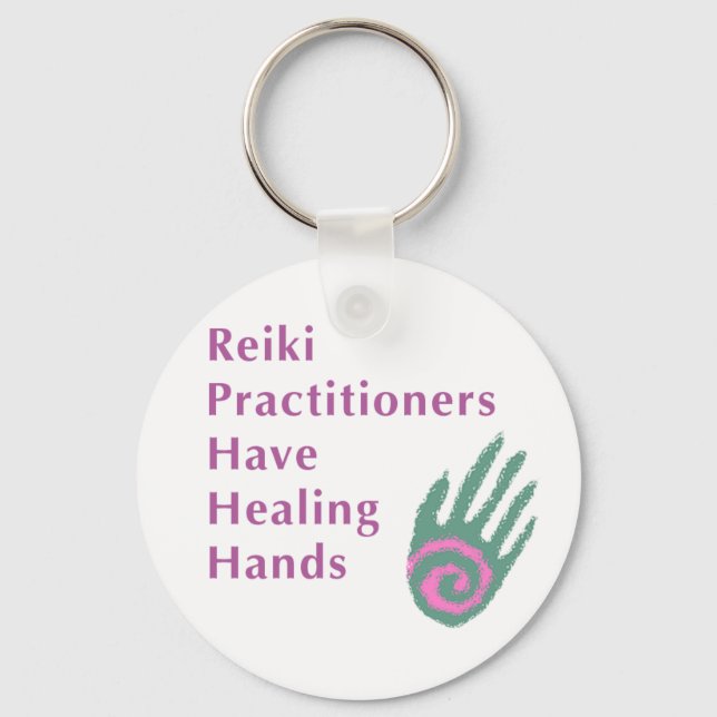 Reiki Practitioners Have Healing Hands Keychain (Front)
